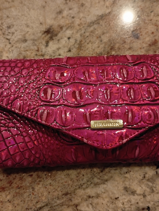 Brahmin Handbags - Brahmin Veronica Potion Hot Pink Croc-Embossed Leather Wallet NWT Gorgeous!!
